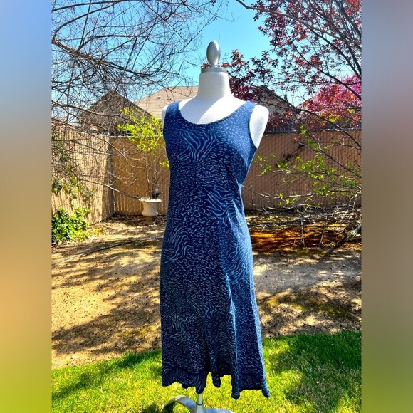 FRESH PRODUCE 🍋 Blue Patterned Sleeveless Dress - Picture 1 of 5